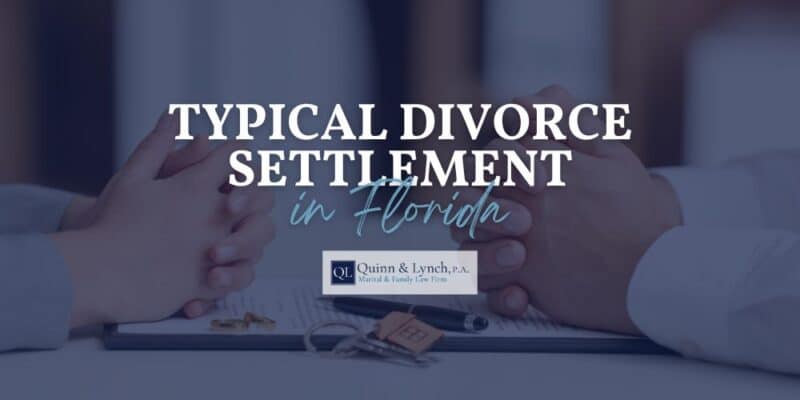 Typical divorce settlement in Florida